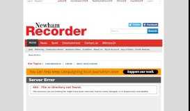 
							         Education Portal | Newham Recorder								  
							    