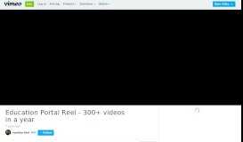 
							         Education Portal Reel - 300+ videos in a year on Vimeo								  
							    