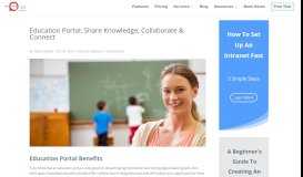 
							         Education Portal: Share Knowledge, Collaborate & Connect								  
							    