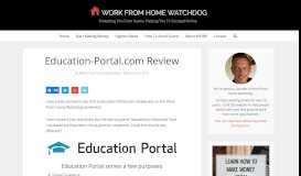 
							         Education-Portal.com Review | Work From Home Watchdog								  
							    