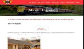 
							         Education Programs - Cuyahoga Valley Scenic Railroad								  
							    