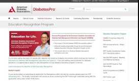 
							         Education Recognition Program | American Diabetes Association								  
							    