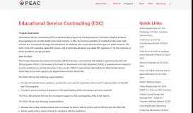 
							         Education Service Contracting (ESC) | PEAC Official Website								  
							    