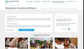 
							         Education Statistics | Home - World Bank Group								  
							    