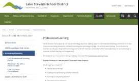 
							         Education Technology / Professional Learning								  
							    