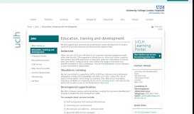 
							         Education, training and development - UCLH								  
							    