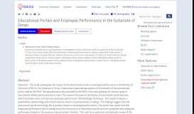
							         Educational Portals and Employee Performance in the Sultanate of ...								  
							    