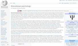 
							         Educational psychology - Wikipedia								  
							    