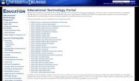 
							         Educational Technology Course Portal - University of Delaware								  
							    