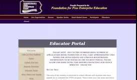 
							         Educator's Portal - Pennsylvania Free Enterprise Week								  
							    
