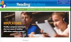 
							         Educators - Sound Reading								  
							    