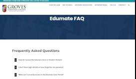 
							         Edumate FAQ – Groves Christian College								  
							    