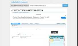 
							         edustaff.maharashtra.gov.in at WI. Staff Portal - Website Informer								  
							    