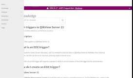 
							         EDX-triggers in QlikView Server 11 - Qlik® | Support Portal								  
							    