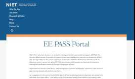 
							         EE PASS Portal | NIET | National Institute for Excellence in Teaching								  
							    