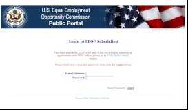 
							         EEOC Scheduling Login - EEOC Public Portal								  
							    