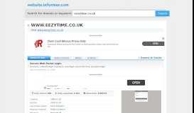 
							         eezytime.co.uk at WI. Secure Web Portal Login - Website Informer								  
							    