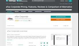 
							         eFax Corporate Pricing, Features, Reviews & Comparison of ... - GetApp								  
							    