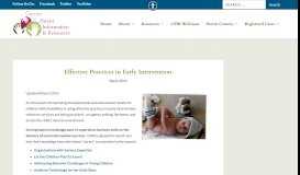 
							         Effective Practices in Early Intervention | Center for Parent Information ...								  
							    