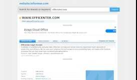
							         efficenter.com at WI. Efficenter Login Screen - Website Informer								  
							    