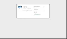 
							         EFI OPS Support Portal: Login								  
							    