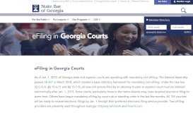 
							         eFiling in Georgia Courts - State Bar Of Georgia								  
							    