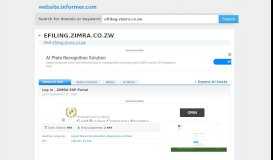
							         efiling.zimra.co.zw at WI. ZIMRA eServices Portal - Website Informer								  
							    