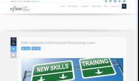 
							         EFMC now provides H2020 Participant Portal training courses – EFMC								  
							    