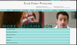 
							         EFP Information - Elgin Family Physicians								  
							    