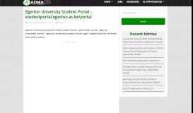 
							         Egerton University Student Portal - studentportal.egerton.ac.ke/portal								  
							    