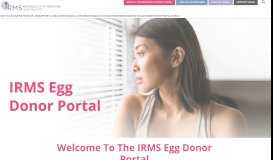 
							         Egg Donor Portal - IRMS Reproductive Medicine								  
							    
