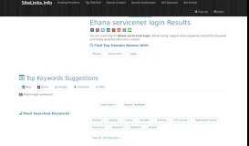 
							         Ehana servicenet login Results For Websites Listing								  
							    