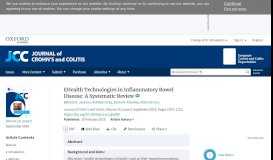 
							         EHealth Technologies in Inflammatory Bowel Disease: A Systematic ...								  
							    