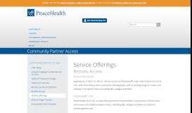 
							         EHI Service Offerings - PeaceHealth								  
							    