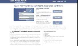 
							         EHIC Renewal: European Health Insurance Card Renewal ...								  
							    