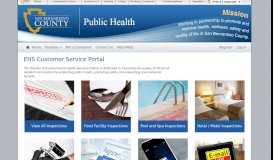 
							         EHS Customer Service Portal - San Bernardino County								  
							    