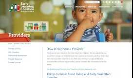 
							         EHS - Providers | Early Learning Coalition								  
							    