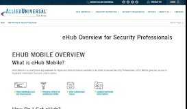 
							         eHub Overview for Security Professionals								  
							    