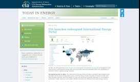 
							         EIA launches redesigned International Energy Portal - Today in ...								  
							    