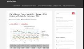 
							         EIA's Electric Power Monthly – January 2019 Edition with data for ...								  
							    