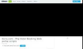 
							         Eicra.com - Php Hotel Booking Web portal scripts on Vimeo								  
							    
