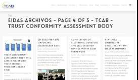 
							         eIDAS archivos - Page 4 of 5 - TCAB - Trust Conformity Assessment ...								  
							    