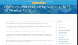 
							         Eigene Voucher erstellen für Sophos UTM / XG Wireless Portal ...								  
							    