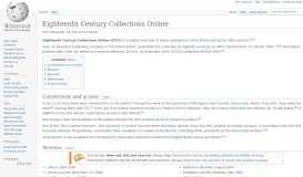 
							         Eighteenth Century Collections Online - Wikipedia								  
							    