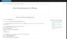 
							         Eim Email Setup - iPhone | eim.ae | SmtpImap								  
							    