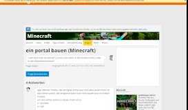 
							         ein portal bauen: Minecraft - Spieletipps								  
							    