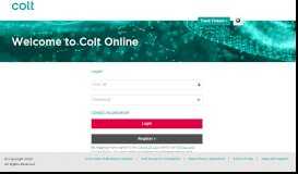 
							         Einloggen in Colt Online - Colt Online Login - Colt Technology Services								  
							    