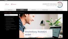 
							         Einschreibung - Universität Greifswald								  
							    