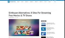 
							         Einthusan Alternatives: 5 Sites For Streaming Free Movies ...								  
							    