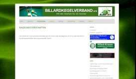 
							         Einzelmeisterschaften | BILLARDKEGELVERBAND e.V.								  
							    